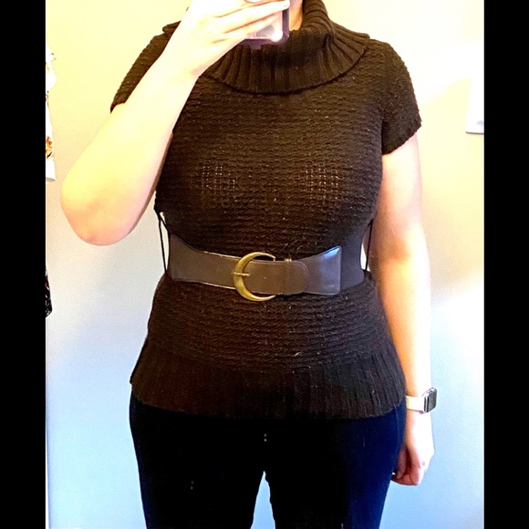 Maurices Brown Belted Turtleneck Sweater Lge-SOLD - Picture 10 of 10